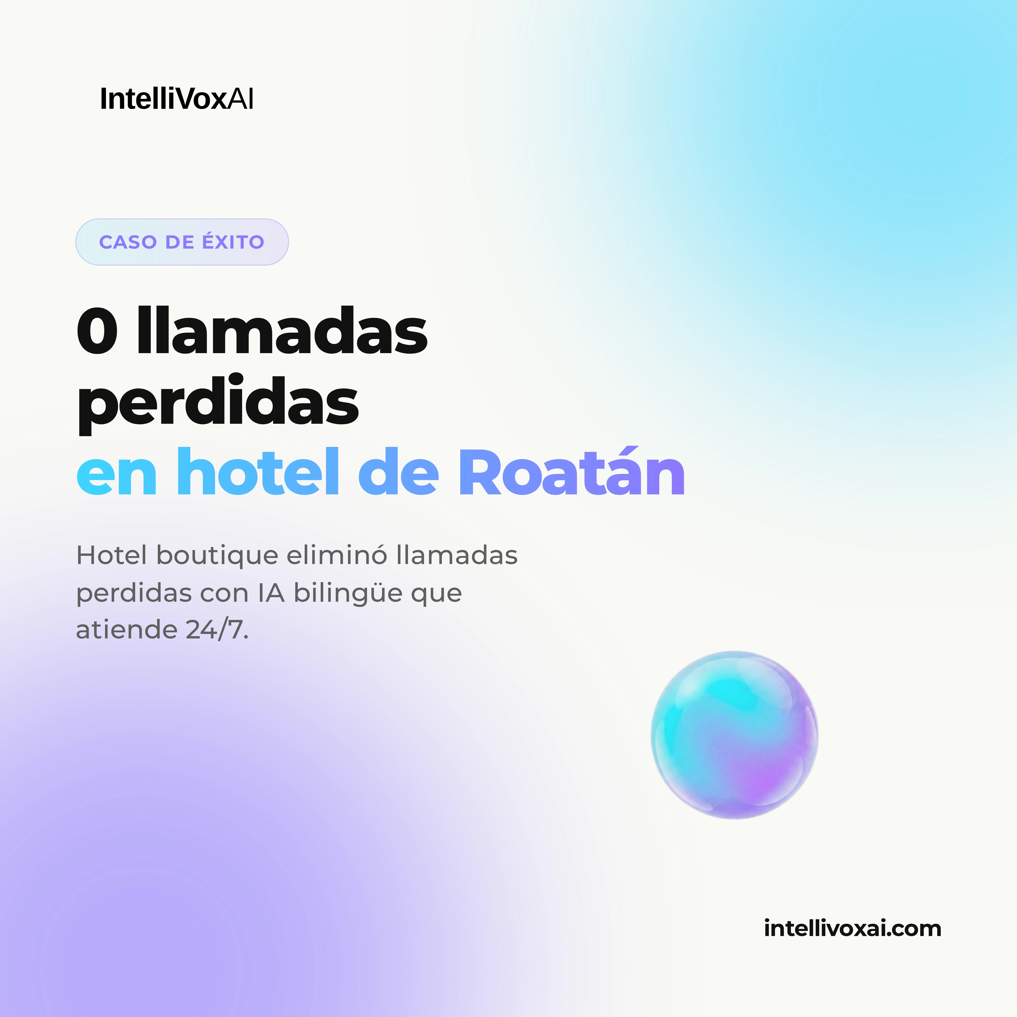 Caso de éxito: Hotel en Roatán eliminó llamadas perdidas de reservas con agente de voz IA